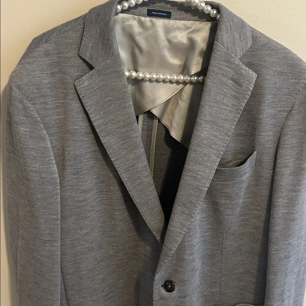 Peter Millar Crown Crafted Holden Gale Gray Jersey Soft Men’s Jacket. Size 44R